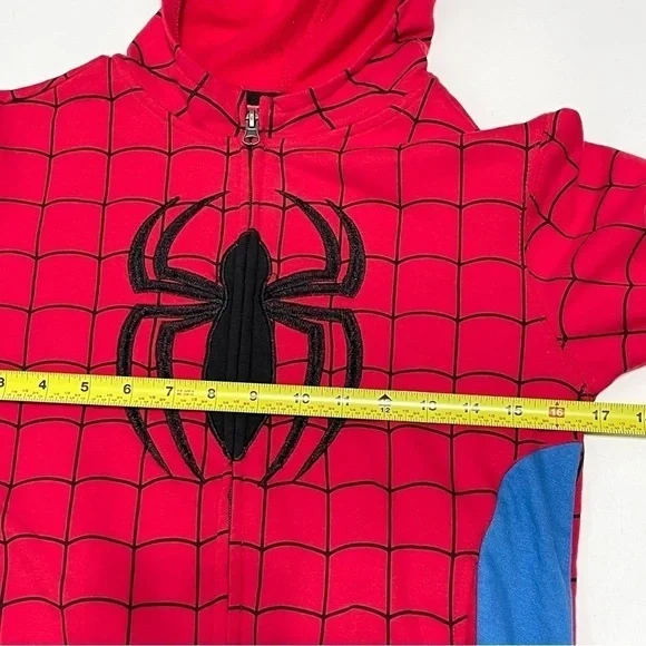 NWT Marvel Boys Spider Man Hoodie Full Zipper Jacket Size S - 6/7 - Picture 8 of 9